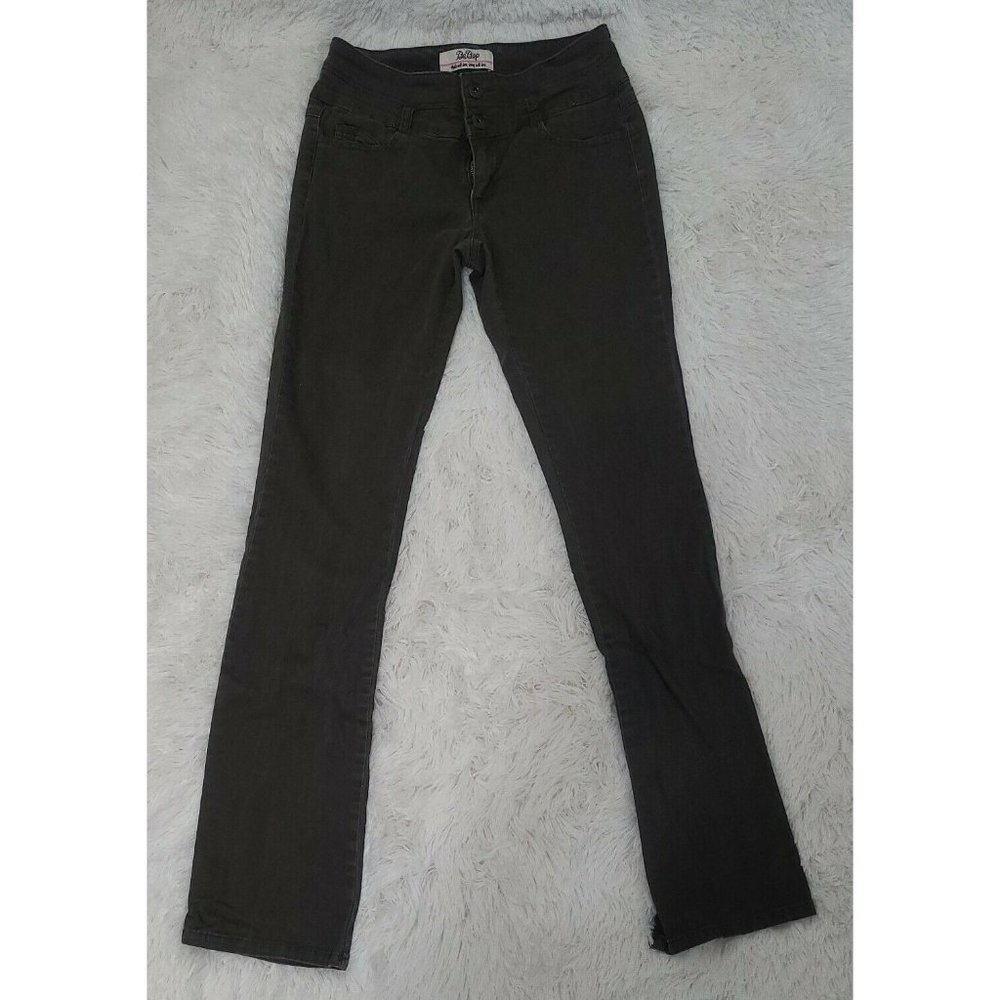 Bebop Womens Size 5 KHAKI GREEN Long Pants Work Uniform Boot Cut Juniors